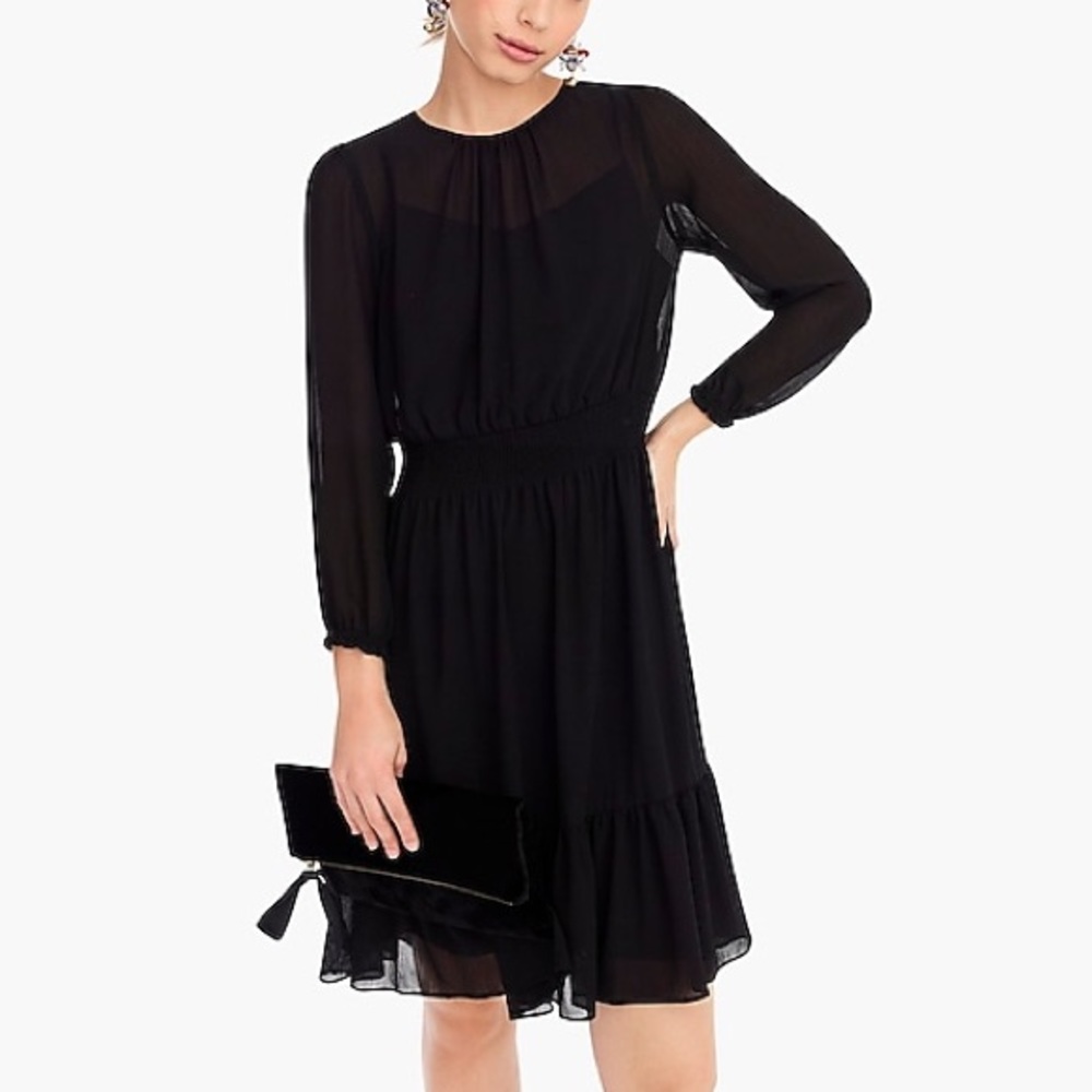 Jcrew sheer pleated special occasion dress